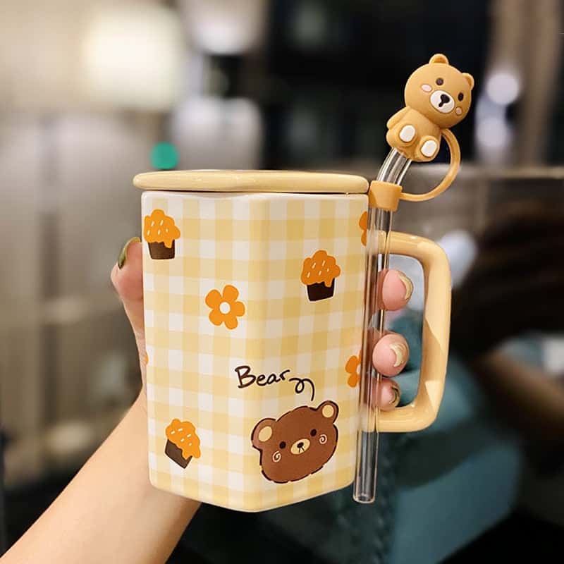 Mug Teddy Bear Hexagonal