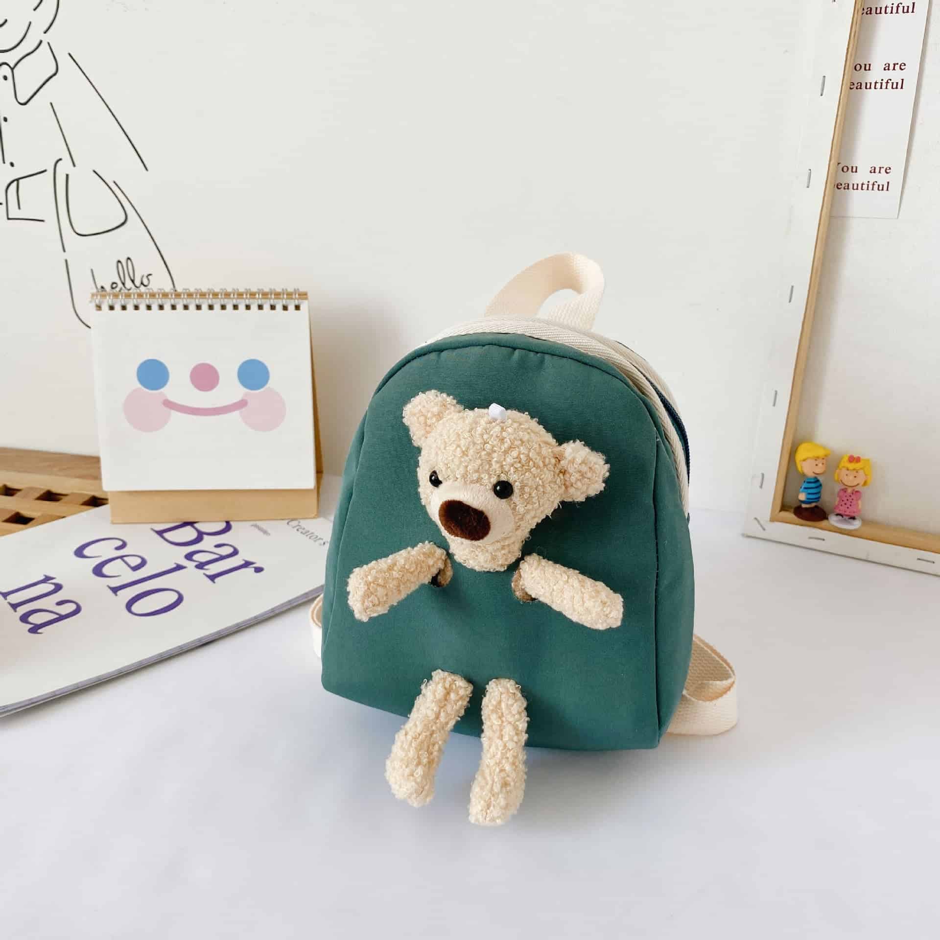 Teddy Bear Backpack Green