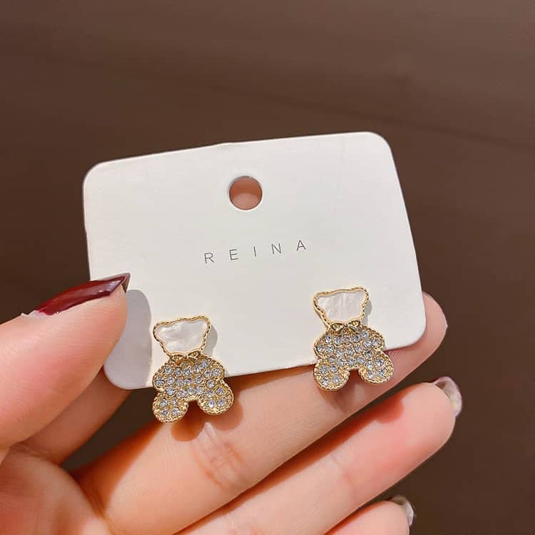 Earrings Teddy Bear Star