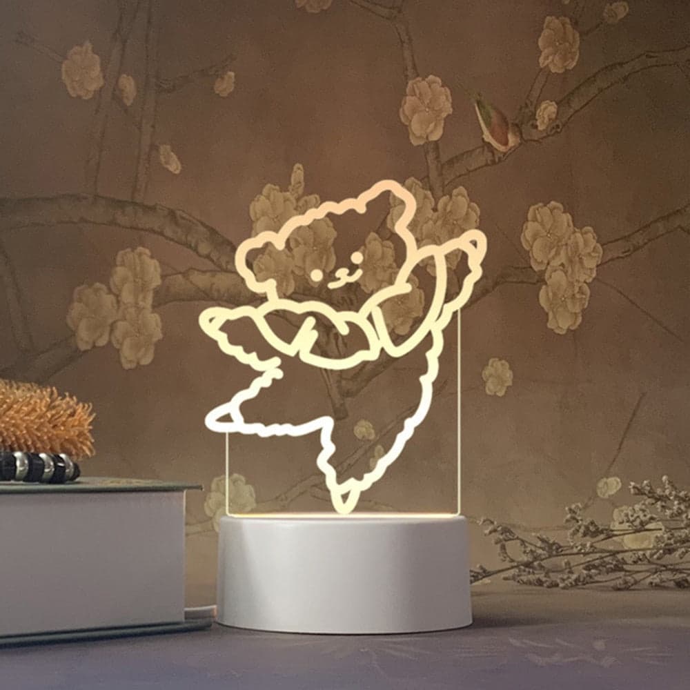 Night Light Teddy Bear 3D