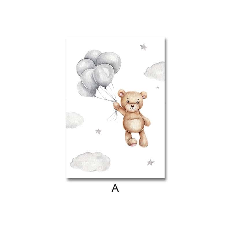 Teddy Bear Canvas Baby'S Room