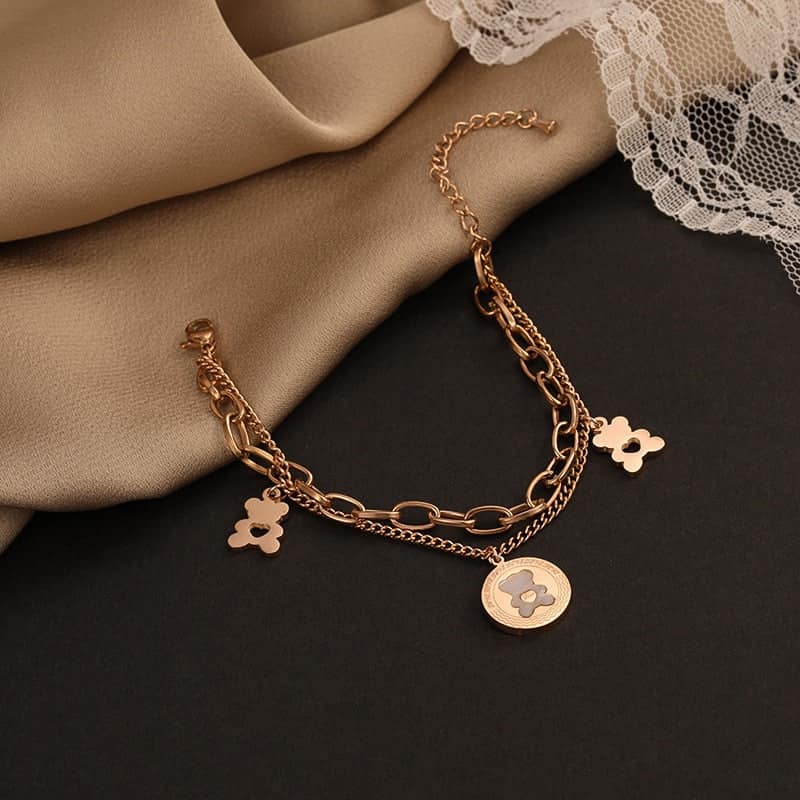 Bear Bracelet Rose Gold