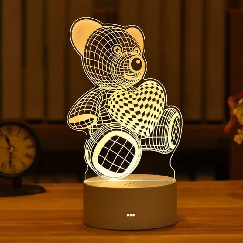 Teddy Bear Night Light 3D