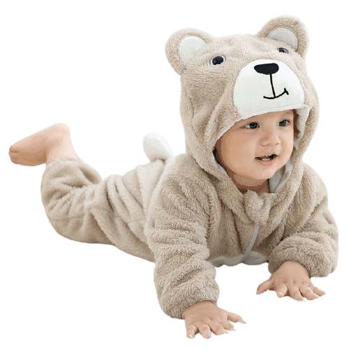 Baby Teddy Bear Onesie Beige